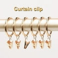 thumbnail image 4 of 14 Pack Strong Iron Metal Curtain Rings with Clips 2.5 Inch Diameter, Decorative Drapery Rustproof Curtain Rod Clip Ring, Durable Vintage Drapery Hooks with Clips (Rose Gold) (14 Rose Gold), 4 of 4