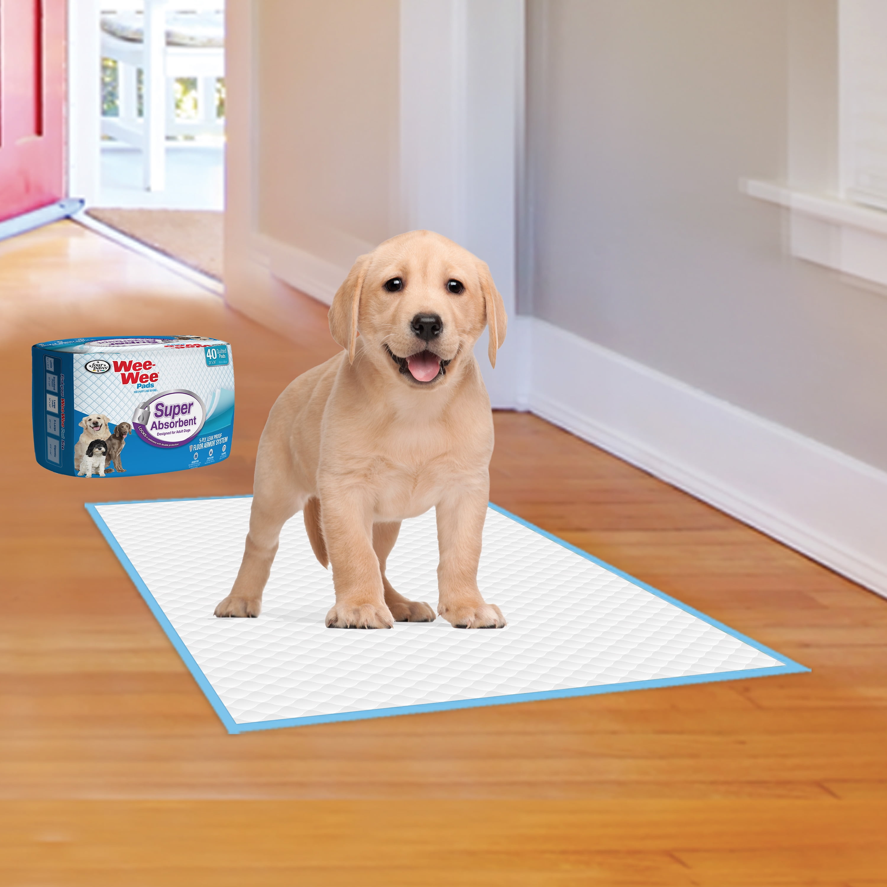 Four Paws Wee-Wee Super Absorbent Dog Training Pads, 40 Count