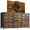 Brown, variant on White Dresser for Bedroom TV Stand with 13 Drawers for for 55" TV, Fabric Wide Dresser for Living Room