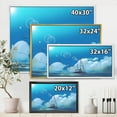 thumbnail image 4 of Designart 'The Sailboat On The Blue Sea Against Summer Clouds Sky' Nautical & Coastal Framed Canvas Wall Art Print, 4 of 5