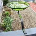 thumbnail image 4 of Achla Designs 12 In Crackle Glass Birdbath Decoration w/ Rail Mount, Green, 4 of 7