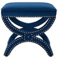thumbnail image 5 of Modway Expound Upholstered Nailhead Trim Performance Velvet Ottoman in Navy, 5 of 6