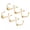 Golden, variant on 9pcs Stainless Steel Ring Blank Setting Size 8 Flat Round Adjustable Finger Ring-Steel Color