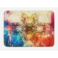 thumbnail image 1 of Mandala Bath Mat, Ornate Original Mandala Sketch over Colorful Dirty Digital Collage Mystic Pattern, Non-Slip Plush Mat Bathroom Kitchen Laundry Room Decor, 29.5 X 17.5 Inches, Multicolor, Ambesonne, 1 of 2