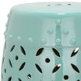 thumbnail image 3 of Safavieh Lattice Coin Indoor/Outdoor Garden Patio Stool, Blue, 3 of 4