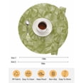 thumbnail image 6 of 15 Inch Round Placemats Set of 4, Sage Green Geometric Non Slip Heat Insulation PP Table Mats, Modern Stereotypic Abstract Art Washable Place Mats for Kitchen Dining Party Table Decor, 6 of 7