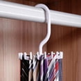 thumbnail image 7 of Cheers US 2Pcs Tie Rack Hanger Holder 360 Degree Rotating Scarf Hanger Adjustable Twirl Tie Rack Tie Belt, Multipurpose Organizer, Hook Ties Scarf for Closet Storage, 7 of 7