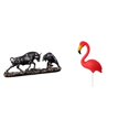 thumbnail image 1 of Estatua de escritorio,Figura decorativa de pelea de toros y osos,Colecciones de esculturas de toros,artesanía de resina,decoración,Estatua de estaca de jardín,Adorno de flamenco para, 1 of 8