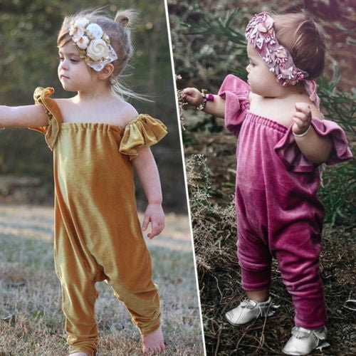 baby girl velvet romper