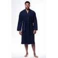 thumbnail image 2 of Plush Soft Warm, Robe for Mens Terry Turkish Bathrobe Cotton Towel Robe, Comfy Men's Robe Long Kimono Adult for Hot Tub Shower - Wine Red - One Size, 2 of 4