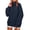 Navy, variant on Women's Cowl Neck Sweatshirt, Long Sleeve Pullover Casual Oversized Fit Top for Everyday Wear and Lounge