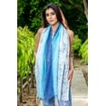 thumbnail image 3 of Brisas Triple Toned Blue/White Gradation Lightweight Female Scarf for Women, 3 of 4