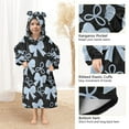 thumbnail image 4 of joogoo Wearable Blanket Hoodie for Blue Bows Oversized Sherpa Hooded 3-14 YR M, 4 of 7