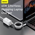 thumbnail image 4 of Cargador Baseus 65W 2 USB C + 2 USB A con Cable USB C a USB C 100W de 1m, 4 of 5