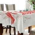 thumbnail image 3 of BZSMCE Square Tablecloth Merry Christmas Elegant Bowknot Pattern Tableclothes, 3 of 9