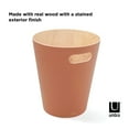 thumbnail image 3 of Umbra 2 gal Woodrow Wood Open Top Bathroom, Bedroom, Office Trash Can, Sierra, 3 of 14