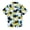Blue Yellow White Cow Spots, variant on Small Short Sleeve Button Down Shirts Iridescent Rainbow Leopard Skin Casual Shirt 3-10 Years