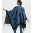 thumbnail image 7 of ZhangBaoLin Women Shawl Wrap Cardigan Poncho Cape Open Front Long Sweater Coat Winter Warm Tassels Blanket, 7 of 7