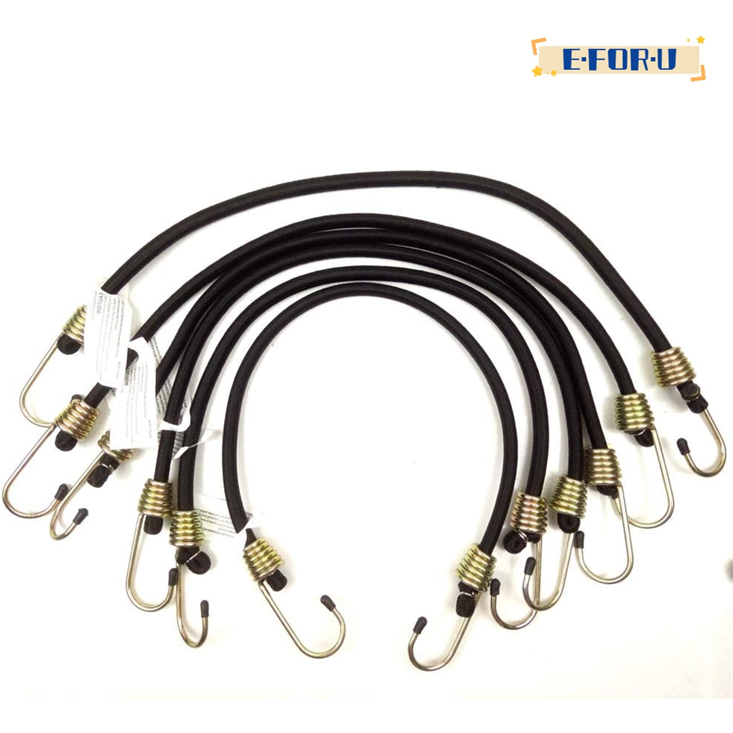 Dajia Heavy Duty Black Bungee Cords with Hooks
