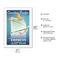 thumbnail image 2 of Go Empress - To Canada and United States - Canadian Pacific - Vintage Ocean Liner Travel Poster by Roger Couillard c.1950 - Fine Art Rolled Canvas Print 27in x 40in, 2 of 4