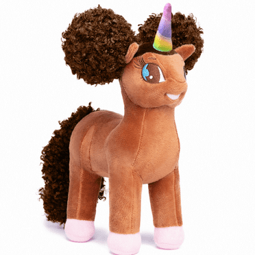 Jada, Unicorn Plush Toy with Afro Puffs - 12 inch
