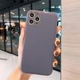 thumbnail image 7 of Electroplated Phone Case for iPhone SE(5G) 2022 iPhone 7 iPhone 8 iPhone SE 2020, Solid Color Bronzing Edge Full Protection Anti Scratch Slim Bumper Shockproof Hard Cover - Gray, 7 of 7