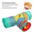 thumbnail image 3 of Small Pet Tube, Polyester Boredom Reduction Foldable Small Pet Tunnels Toy Hanging Elastic Hairball 3 Way Interactive  For Living Room For Courtyard, 3 of 8