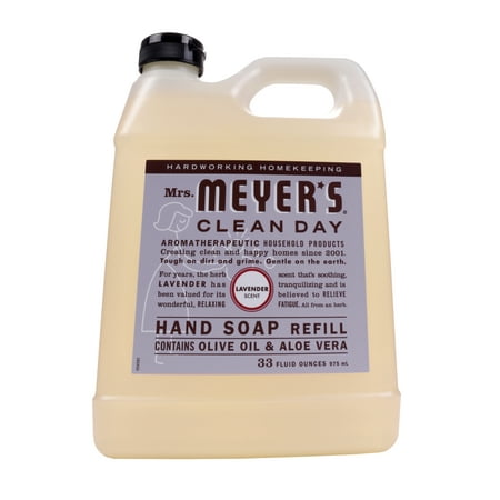 (2 pack) Mrs. Meyer's Clean Day Liquid Hand Soap Refill, Lavender, 33 (Best Liquid Soap For Dry Hands)