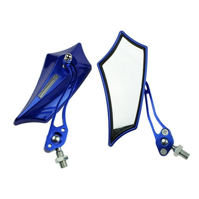 ESUPPORT Rétroviseur Universel Bleu pour Moto Vélo 8mm 10mm Scooter ATV