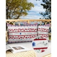 20x12 Outdoor Pillow Covers Set of 2 Blue Red Stripe Check Outdoor