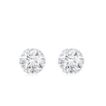 thumbnail image 2 of Rosec Jewels Certified Moissanite Solitaire Flower Stud Earrings for Women (D-VS1 Quality), 925 Sterling Silver, 2 of 6