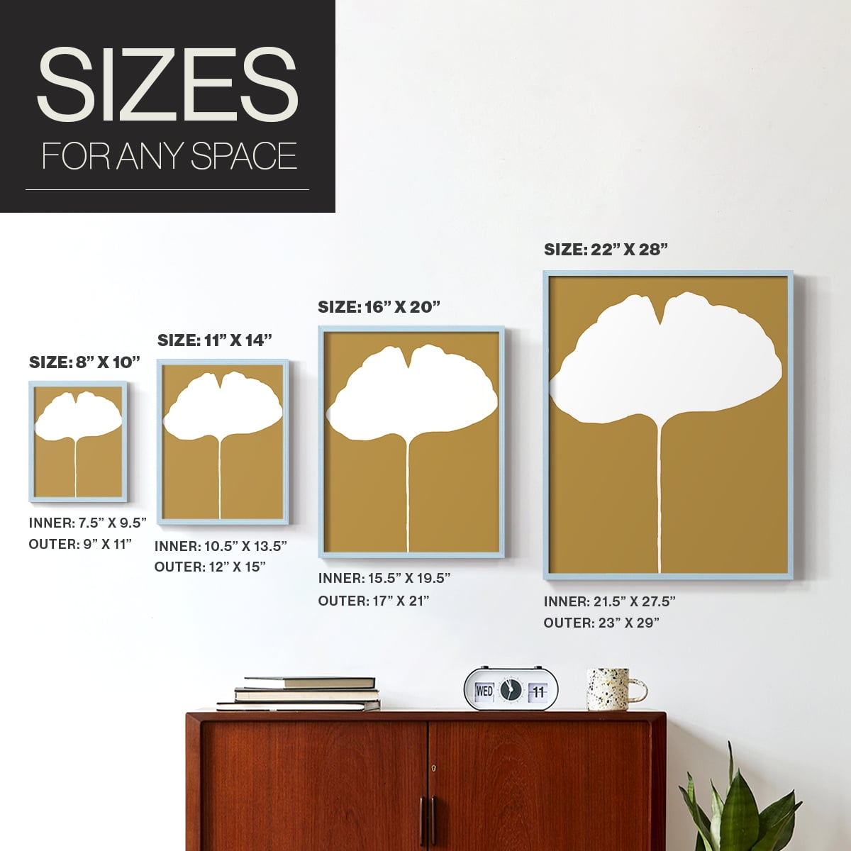 Happily Single V31 Framed Print in Blue Solid Wood Framed Print No Nail Hanging