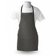 thumbnail image 4 of Lattice Apron, Vertical Borders with Short Lines and Triangle Arrow Chevron Shapes, Unisex Kitchen Bib with Adjustable Neck for Cooking Gardening, Adult Size, Charcoal Grey Eggshell, by Ambesonne, 4 of 4