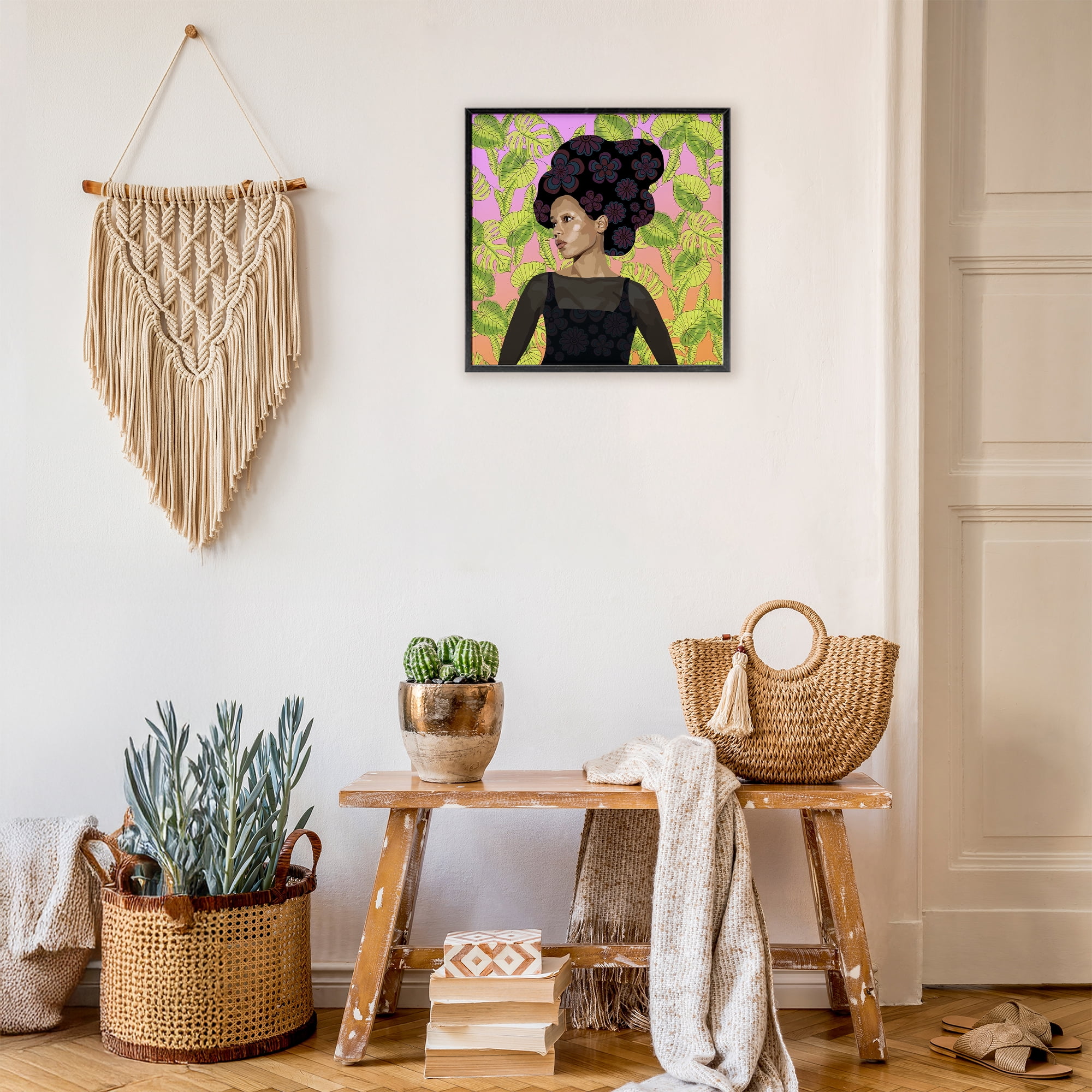 Stupell Industries Whispers Of Bloom Black Framed Giclee Art, design by Lynnda Rakos