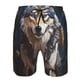 thumbnail image 3 of Fotbe Oil Painting Tribal Wolf Trajes de Baño Estampados para Hombre, Shorts de Verano de Secado Rápido, Ropa de Playa, Bañadores-Medium, 3 of 6