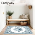 thumbnail image 3 of ODIKA 2'x3' Machine Washable Non-Slip Area Rug, Zen Circular Lotus Flower High Traffic Rug, Blue, 713859, 3 of 7
