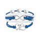 thumbnail image 1 of Pulseras de cuero para niñas, pulseras de cuerda infinita con corazones dobles, regalos WD.WDQZL Hogar, 1 of 1