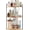 Rustic Brown, variant on 3 Tier Corner Bathroom Counter Organizer, Countertop Organizer, Makeup Organizer Countertop, Bathroom Storage Sink Shelf, Wooden and Metal Counter Shelf (Large Capacity-Rustic Walnut)