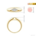 thumbnail image 4 of ANGARA Natural Triangle & Baguette Diamond Signet Ring in 14K Yellow Gold for Women (Size-4mm| Color-I-J| Clarity-I1-I2) | April Birthstone, Anniversary, Jewelry Gift for Women | Natural Diamond Ring, 4 of 8