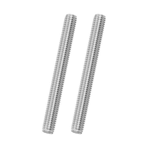 Uxcell 2Pack M8x75mm 316 Stainless Steel Fully All Threaded Rod Studs, 1.25mm Pitch
