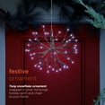 thumbnail image 4 of Alpine Corporation 10" Iron Twig Light-Up Snowflake Holiday Ornament, White, 4 of 14