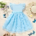 thumbnail image 3 of Toddler Girl Tulle Dress Summer Ruffle Sleeveless Baby Girl Fashion Casual Dresses 1-6Y, 3 of 9