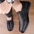 thumbnail image 6 of Men's Slip On Loafers Casual Leather Dressy Work Shoes Comfortable Soft Lightweight Walking Office Driving Fashion Shoes Black 9 US, 6 of 7