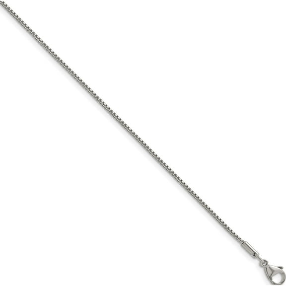 Stainless Steel Polished 1.2mm 18In Box Chain (18 X 1.2) Made In China srn661-18