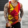 thumbnail image 4 of Vedolay Men's Sleeveless Muscle Shirts Workout Gym Running Beach Tank Top(Orange,L), 4 of 5
