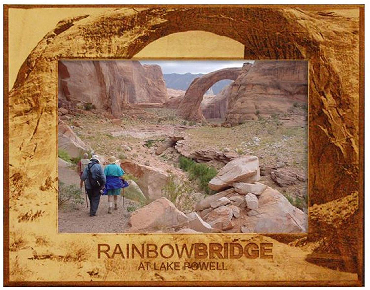 Rainbow Bridge at Lake Powell Laser Engraved Wood Picture Frame (5 x 7)