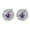 Purple, variant on Clear Crystal Stud Earrings for Women Cut Simulated Diamond Halo Earrings Bling Earrings Dainty Stud Jewelry
