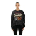 thumbnail image 6 of Women's New Era Black Washington Commanders Oversized Throwback Mineral Wash Crew Neck Sweatshirt, 6 of 7