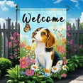 thumbnail image 4 of ADALE Welcome Garden Flag Double Sided Cute Beagle Dog Flowers Seasonal Spring Small Flags For Outside Outdoor Decor Yard Farmhouse Holiday Spring Summer Decorations Yard Flags (Size 12x18in/30x45cm), 4 of 6