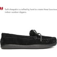 thumbnail image 3 of Minnetonka Womens Sheepskin Hardsole Moccasin, Black, Size 9, 3 of 6